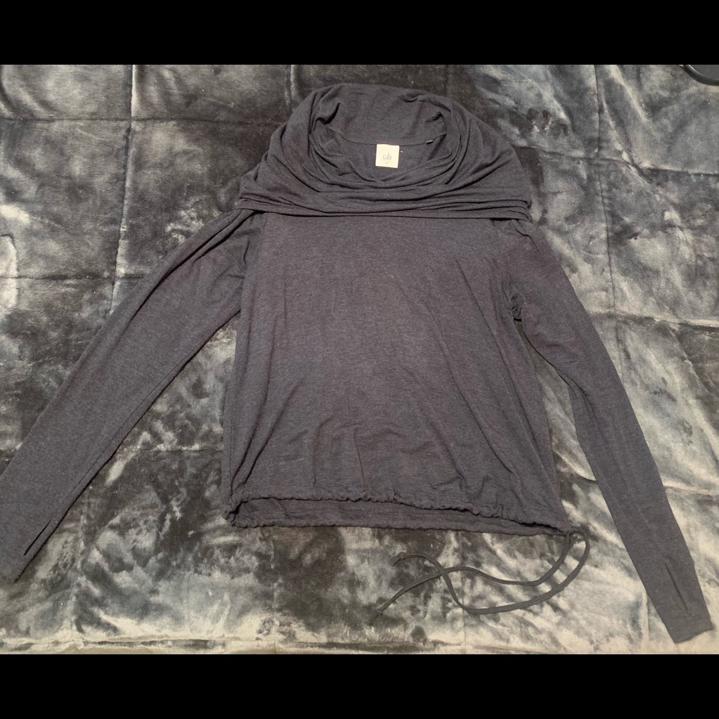 Cabi Charcoal Grey Long Sleeve, Hooded Top